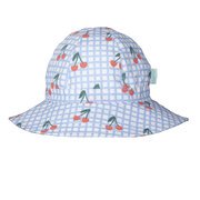 Acorn Cherry Checks Wide Brim Sunhat-hats-and-sunglasses-Bambini