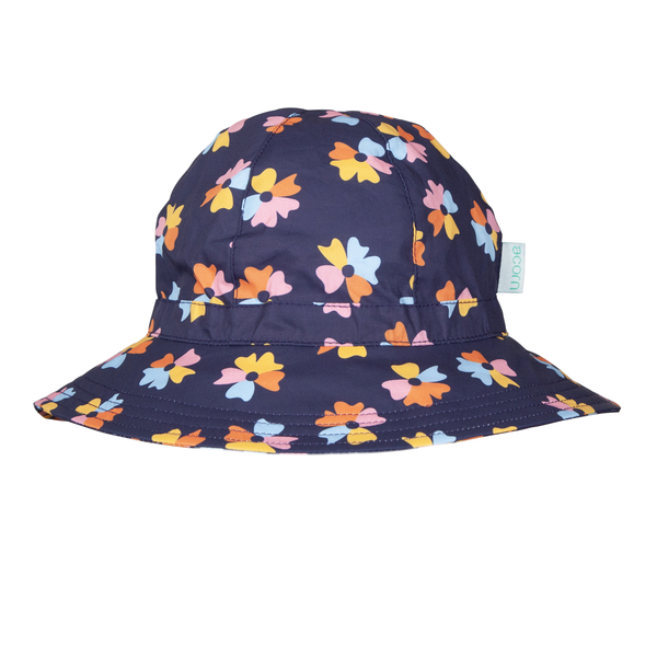 Acorn Navy Bloom Wide Brim Sunhat