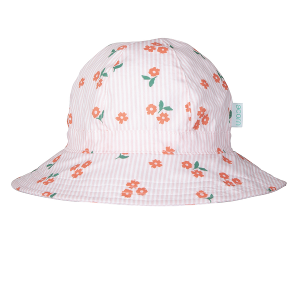 Acorn Striped Posy Wide Brim Sunhat