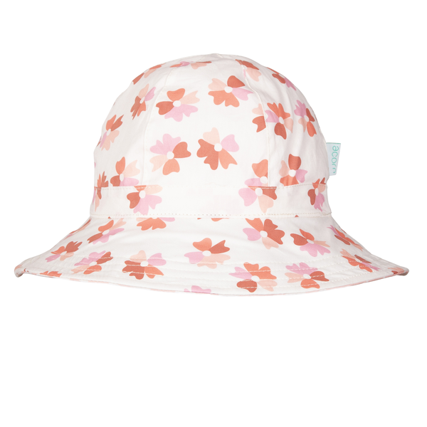 Acorn Coral Bloom Reversible Wide Brim Sunhat