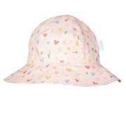 Acorn Floating Hearts Reversible Wide Brim Sunhat-hats-and-sunglasses-Bambini