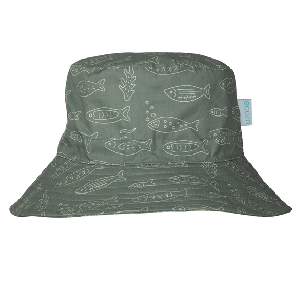 Acorn School Of Fish Wide Brim Bucket Hat