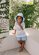 Acorn Blue Checked Palms Wide Brim Bucket Hat