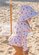 Acorn Striped Posy Wide Brim Swim Hat