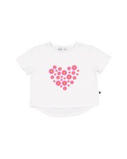 Radicool Daisy Heart Crop Tee-tops-Bambini