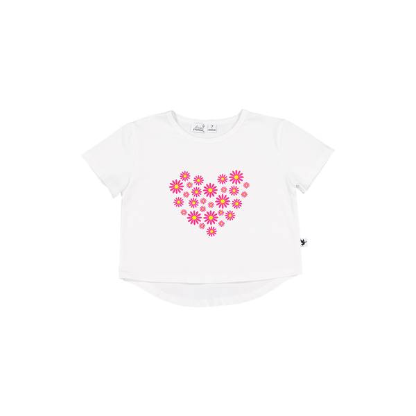 Radicool Daisy Heart Crop Tee