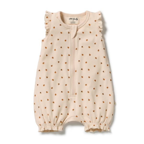 Wilson & Frenchy Organic Ruffle Zipsuit