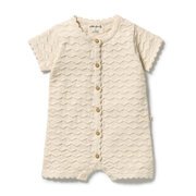 Wilson & Frenchy Organic Knitted Chevron Growsuit-sleepwear-and-bedding-Bambini