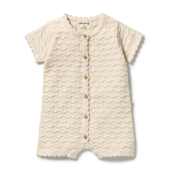 Wilson & Frenchy Organic Knitted Chevron Growsuit