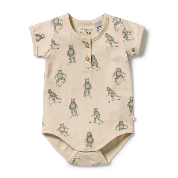Wilson & Frenchy Organic Henley Bodysuit