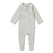 Wilson & Frenchy Organic Rib Zipsuit with Feet-bodysuits-and-rompers-Bambini