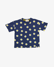 The Girl Club Navy Daisy Tee-tops-Bambini