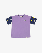The Girl Club Purple Wash Colourblock Tee-tops-Bambini