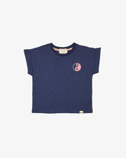The Girl Club Navy TGC Slub Top-tops-Bambini