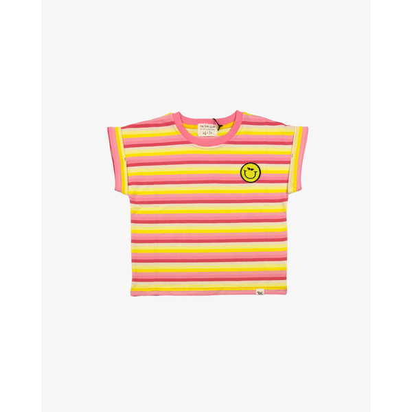 The Girl Club Coral Striped Top
