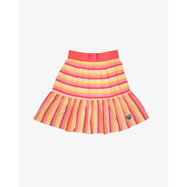 The Girl Club Coral Striped Skort