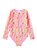 Milky Neon Bloom LS Swimsuit