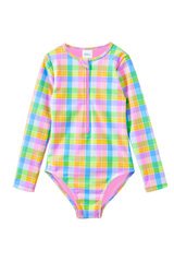 Milky Carnival Check LS Swimsuit-swimwear-Bambini