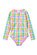 Milky Carnival Check LS Swimsuit